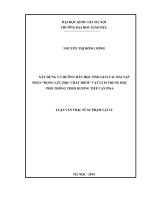 (Luận văn thạc sĩ) xây dựng và hướng dẫn học sinh giải các bài tập phần động lực học chất điểm vật lí 10 trung học phổ thông theo hướng tiếp cận pisa 