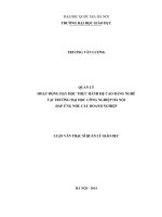 (Luận văn thạc sĩ) quản lý hoạt động dạy học thực hành hệ cao đẳng nghề tại trường đại học công nghiệp hà nội đáp ứng nhu cầu doanh nghiệp 
