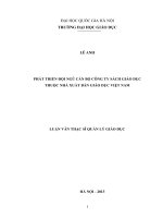 (Luận văn thạc sĩ) phát triển đội ngũ cán bộ công ty sách giáo dục thuộc nhà xuất bản giáo dục việt nam   