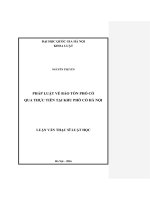 (Luận văn thạc sĩ) pháp luật về bảo tồn phố cổ qua thực tiễn tại khu phố cổ hà nội 