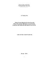 (Luận văn thạc sĩ) quản lý họat động dạy học môn tiếng anh cho lớp chất lượng cao tại trường trung học phổ thông dân lập nguyễn siêu hà nội   