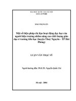 (Luận văn thạc sĩ) một số biện pháp chỉ đạo hoạt động dạy học của người hiệu trưởng nhằm nâng cao chất lượng giáo dục ở trường tiểu học (huyện thuỷ nguyên   TP hải phòng) 