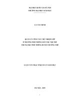 (Luận văn thạc sĩ) quản lý công tác chủ nhiệm lớp ở trường phổ thông dân tộc nội trú trung học phổ thông huyện mường nhé   
