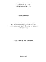 (Luận văn thạc sĩ) quản lý hoạt động bồi dưỡng học sinh giỏi ở trường trung học phổ thông chuyên thái bình tỉnh thái bình 