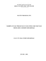 (Luận văn thạc sĩ) nghiên cứu dự tính số ngày nắng nóng cho việt nam trong bối cảnh biến đổi khí hậu luận văn ths  biến đổi khí hậu  