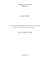(Luận văn thạc sĩ) giải quyết tranh chấp hợp đồng tín dụng có thế chấp tài sản qua thực tiễn xét xử tại vĩnh phúc  03 