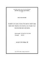 Nghiên cứu khả năng ứng dụng thép chịu thời tiết trong xây dựng cầu ở khu vực thành phố hồ chí minh