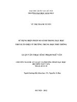 (Luận văn thạc sĩ) sử dụng biện pháp so sánh trong dạy học thơ xuân diệu ở trường trung học phổ thông   