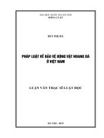 (Luận văn thạc sĩ) pháp luật về bảo vệ động vật hoang dã ở việt nam001 
