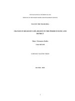 (Luận văn thạc sĩ)  biến đổi đời sống tôn giáo, tín ngưỡng huyện đông anh trong giai đoạn hiện nay  luận văn ths  khu vực học 60 31 60 