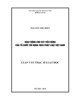 (Luận văn thạc sĩ) hoạt động cho vay tiêu dùng của tổ chức tín dụng theo pháp luật việt nam 
