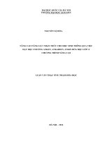 (Luận văn thạc sĩ) nâng cao năng lực nhận thức cho học sinh thông qua việc dạy học chương anken, ankađien, ankin hóa học lớp 11 chương trình nâng cao   