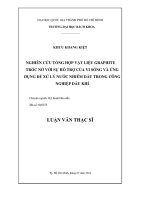 Nghiên cứu tổng hợp vật liệu graphite tróc nở với sự hỗ trợ của vi sóng và ứng dụng để xử lý nước nhiễm dầu trong công nghiệp dầu khí