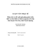 Phân tích và đề xuất giải pháp phát triển dịch vụ bảo hiểm xã hội tự nguyện trên địa bàn huyện yên sơn, tỉnh tuyên quang