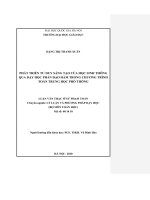 (Luận văn thạc sĩ) phát triển tư duy sáng tạo của học sinh thông qua dạy học phần đạo hàm trong chương trình toán trung học phổ thông   