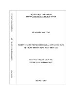 Nghiên cứu mô phỏng hệ thống lái máy bay sử dụng hệ thống truyền động điện   thủy lực
