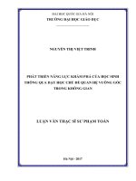 (Luận văn thạc sĩ) phát triển năng lực khám phá của học sinh thông qua dạy học chủ đề quan hệ vuông góc trong không gian    