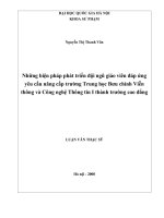 (Luận văn thạc sĩ) những biện pháp phát triển đội ngũ giáo viên đáp ứng yêu cầu nâng cấp trường trung học bưu chính viễn thông và công nghệ thông tin i thành trường cao đẳng 
