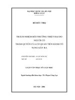 (Luận văn thạc sĩ) trách nhiệm bồi thường thiệt hại do người có thẩm quyền của cơ quan tiến hành tố tụng gây ra 
