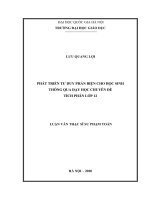 (Luận văn thạc sĩ) phát triển tư duy phản biện cho học sinh thông qua dạy học chuyên đề tích phân lớp 12 