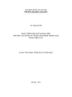 (Luận văn thạc sĩ) phát triển đội ngũ giảng viên trường cao đẳng sư phạm thái bình trong giai đoạn hiện nay   