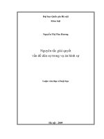(Luận văn thạc sĩ) nguyên tắc giải quyết vấn đề dân sự trong vụ án hình sự 