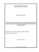 Nghiên cứu ứng dụng bê tông nhựa thải hồi trên 15 năm tại tỉnh trà vinh theo công nghệ tái chế nguội tại trạm trộn