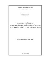 (Luận văn thạc sĩ) giáo dục pháp luật trong quân đội nhân dân việt nam   một số vấn đề lý luận và thực tiễn  