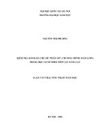 (Luận văn thạc sĩ) kiểm tra đánh giá chủ đề phân số, chương trình toán lớp 6 trung học cơ sơ theo tiếp cận năng lực  