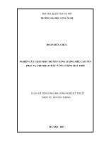 (Luận án tiến sĩ) nghiên cứu giải pháp truyền năng lượng siêu cao tần phục vụ cho khai thác năng lượng mặt trời  luận án TS  kỹ thuật điện, điện tử và viễn thông 60520 