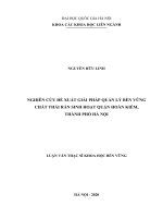 (Luận văn thạc sĩ) nghiên cứu đề xuất giải pháp quản lý bền vững chất thải rắn sinh hoạt quận hoàn kiếm, thành phố hà nội 