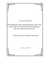 HOÀN THIỆN HOẠT ĐỘNG KINH DOANH DỊCH VỤ BẢO LÃNH TRONG NƯỚC TẠI NGÂN HÀNG TMCP NGOẠI THƯƠNG VIỆT NAM CHI NHÁNH QUẢNG NAM