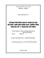 (Luận văn thạc sĩ) sử dụng phần mềm cabri 3d trong dạy học nội dung dựng hình không gian chương trình hình học lớp 11 trung học phổ thông   