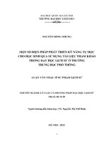 (Luận văn thạc sĩ) một số biện pháp phát triển kỹ năng tự học cho học sinh qua sử dụng tài liệu tham khảo trong dạy học lịch sử ở trường trung học phổ thông   