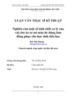 Nghiên cứu một số tính chất cơ lý của vải cho áo sơ mi mùa hè dùng làm đồng phục cho học sinh tiểu học