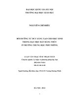(Luận văn thạc sĩ) bồi dưỡng tư duy sáng tạo cho học sinh trong dạy học bất đẳng thức ở trường trung học phổ thông   