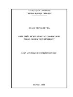 (Luận văn thạc sĩ) phát triển tư duy sáng tạo cho học sinh trong giải bài toán hình học lớp 7 