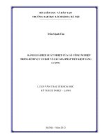 Đánh giá hiệu suất nhiệt của lò công nghiệp trong lĩnh vực cơ khí và các giải pháp tiết kiệm năng lượng