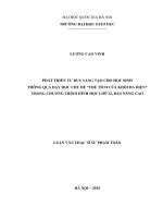 (Luận văn thạc sĩ) phát triển tư duy sáng tạo cho học sinh thông qua dạy học chủ đề thể tích của khối đa diện trong chương trình hình học lớp 12, ban nâng cao 