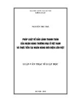 (Luận văn thạc sĩ) pháp luật về bảo lãnh thanh toán của ngân hàng thương mại ở việt nam và thực tiễn tại ngân hàng bưu điện liên việt  07 