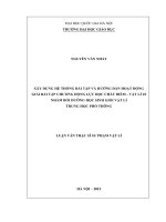 (Luận văn thạc sĩ) xây dựng hệ thống bài tập và hướng dẫn hoạt động giải bài tập chương động lực học chất điểm vật lí 10 nhằm bồi dưỡng học sinh giỏi vật lí trung học phổ thông 