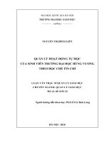 (Luận văn thạc sĩ) quản lý hoạt động tự học của sinh viên trường đại học hùng vương theo học chế tín chỉ 