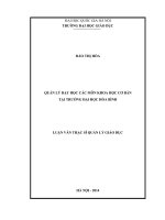 (Luận văn thạc sĩ) quản lý dạy học các môn khoa học cơ bản tại trường đại học hòa bình 