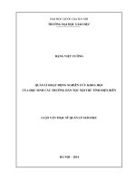 (Luận văn thạc sĩ) quản lí hoạt động nghiên cứu khoa học của học sinh các trường dân tộc nội trú tỉnh điện biên   