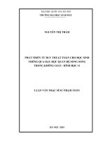 (Luận văn thạc sĩ) phát triển tư duy thuật toán cho học sinh thông qua dạy học quan hệ song song trong không gian   hình học 11 
