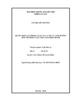 (Luận văn thạc sĩ) quyền đối vật trong luật tư la mã và ảnh hưởng đối với pháp luật việt nam hiện hành 