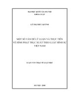 (Luận văn thạc sĩ) một số vấn đề lý luận và thực tiễn về hình phạt trục xuất theo luật hình sự việt nam 