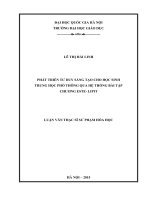 (Luận văn thạc sĩ) phát triển tư duy sáng tạo cho học sinh trung học phổ thông qua hệ thống bài tập chương este lipit   