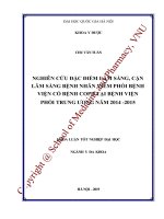 (Luận văn thạc sĩ) nghiên cứu đặc điểm lâm sàng, cận lâm sàng bệnh nhân viêm phổi bệnh viện có bệnh copd tại bệnh viện phổi trung ương năm 2014 2015 