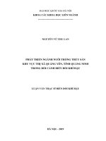 (Luận văn thạc sĩ) phát triển ngành nuôi trồng thủy sản khu vực thị xã quảng yên, tỉnh quảng ninh trong bối cảnh biến đổi khí hậu 